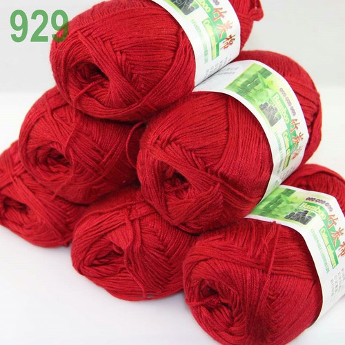 Sale New 6 balls x50gr Soft Baby Natural Smooth Bamboo Cotton Hand Knitting Yarn - Picture 43 of 54