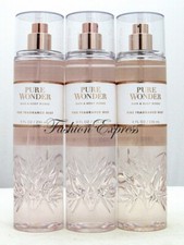 BATH & BODY WORKS PURE WONDER FRAGRANCE BODY MIST SPRAY 8 FL OZ (LOT OF 3 PCS)