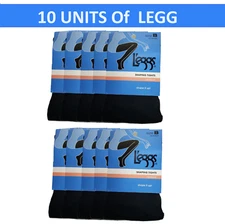 Leggs Casuals Womens Black Opaque Body Shaping Tights Size B Set of 10