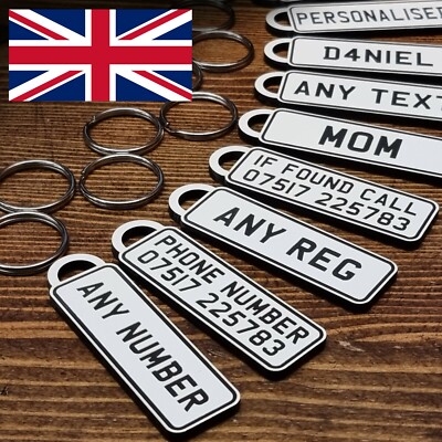PERSONALISED Keyring Registration Reg Plate Keyring Keychain - Foto 8