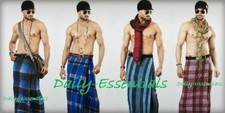 Men's LARGE Sarong Lungi Dhoti cotton Fabric - 100 Cotton- 1 pcs