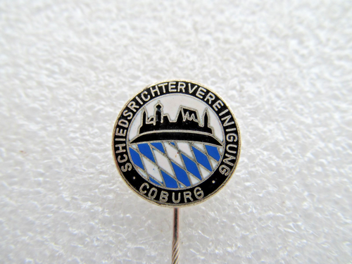 alte Anstecknadel - Schiedsrichtervereinigung Coburg - Fußball Nadel ca. 1,7 cm