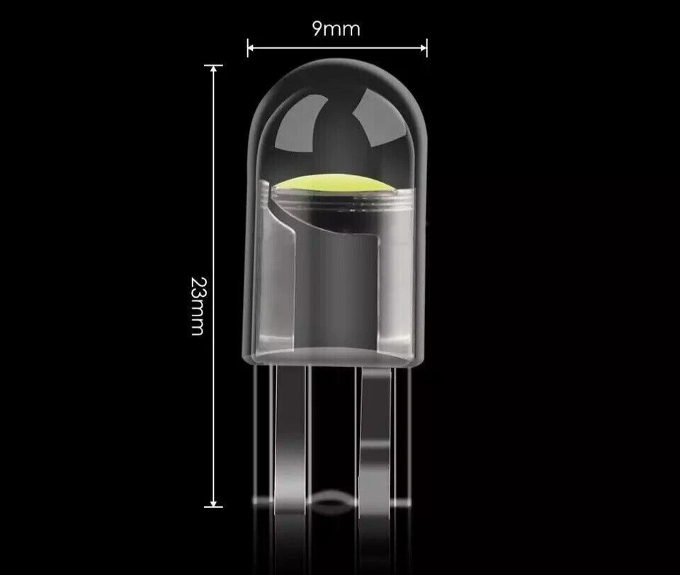 X2 Ampoule W5W LED T10 Anti Erreur COB 360° 5000K 168 - 194 0.36W 0.03A - Photo 2/4