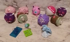 Vntg 1999 Pokemon Toys Burger King Lot - 9 Spinners Tops, Keychains, More