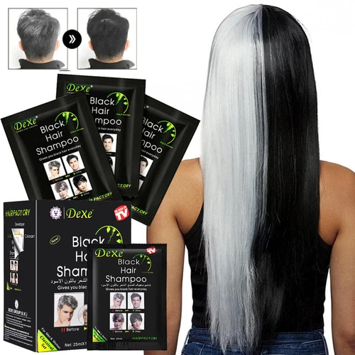 10x25ml Dexe Permanent Hair Dye Black Hair Dye Color Shampoos Natural Herbal Dye - Picture 2 of 12