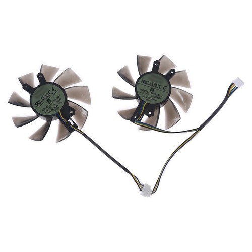 2PCS 75mm Graphics Card Cooling VGA Fan T129215BU 4Pin 12V 0.50A Cooler Fan - Afbeelding 4 van 8