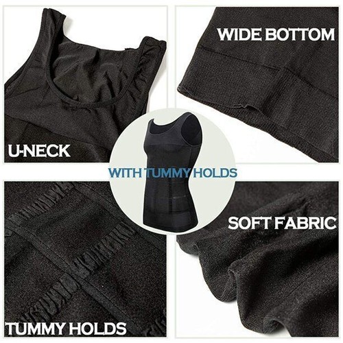 Camisas de compresión ginecomastia para hombre sin mangas Fajas para hombres moldeador de cuerpo - Imagen 11 de 39