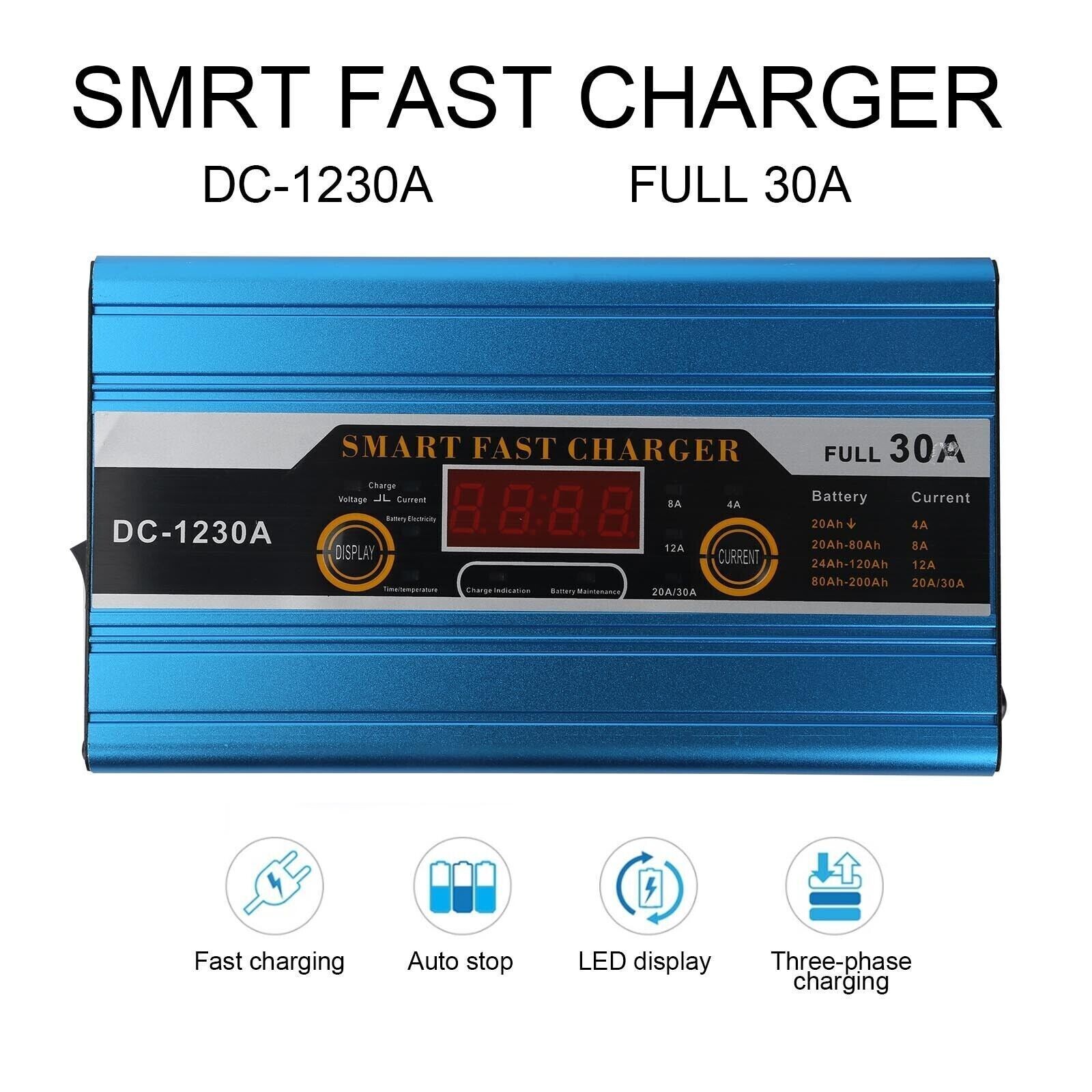 30A Intelligent Leisure Battery Charger 12V For Caravan Campervan