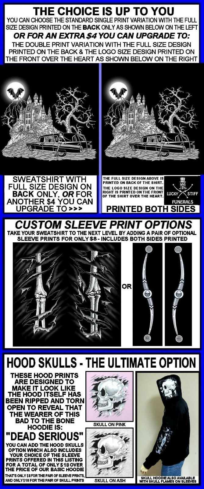 COACH Felpa con cappuccio teschio sexy gotica ragazza pipistrello lunare focolare funerale teschio