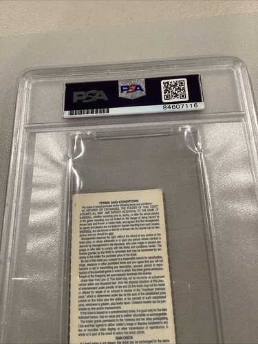 Boleto sin bateador automático firmado por Dwight Gooden 14 de mayo 1996 PSA New York Yankees - Imagen 15 de 15