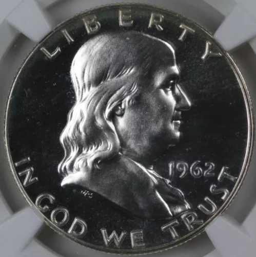 1962 FRANKLIN HALF DOLLAR NGC PF67 CAMEO