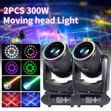 2Pack LED 300W Moving Head Light Beam Stage DMX Spot Party Disco DJ Lighting