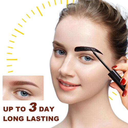 Tint Dark Brown Makeup Eye Tattoo Brow Eyebrow Gel Peel Off Waterproof - Picture 7 of 11