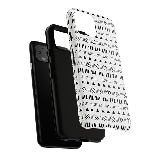 Black and White Southwestern Aztec Pattern Google Pixel Tough Cases - 第 68/131 張圖片