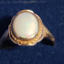 Ring 9 kt Gold 375 mit Opal Größe N1/2 2,72 g