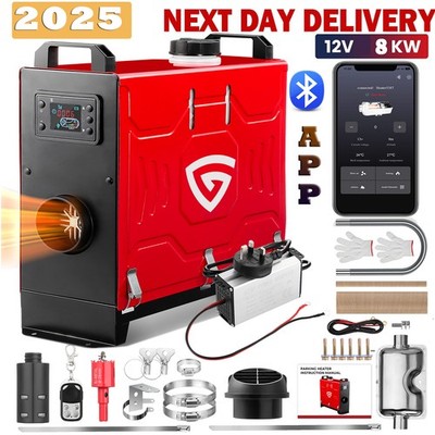 12V 8KW Air Diesel Night Heater APP Remote LCD Monitor For Car Truck Motor  Boat UK