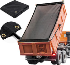 Black 7X22 Ft Dump Trailer Truck Mesh Tarp with Grommets,Heavy Duty Mesh Tarp, O