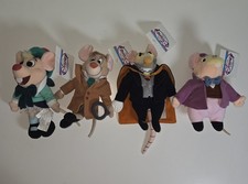 NWT Disney Store The Great Mouse Detective Bean Bag Plush Complete Set of 4 VTG