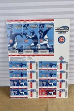 2004 Chicago Cubs Phantom World Series Playoff Tickets Uncut Sheet Collectible