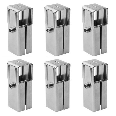 YIDU69Q 6 Pcs 1'' Split Square Tube Connector, Stainless Steel 2 Way T Shape S...