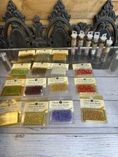 Mill Hill glass seed beads lot of 21 pebble beads heart wickelt imports