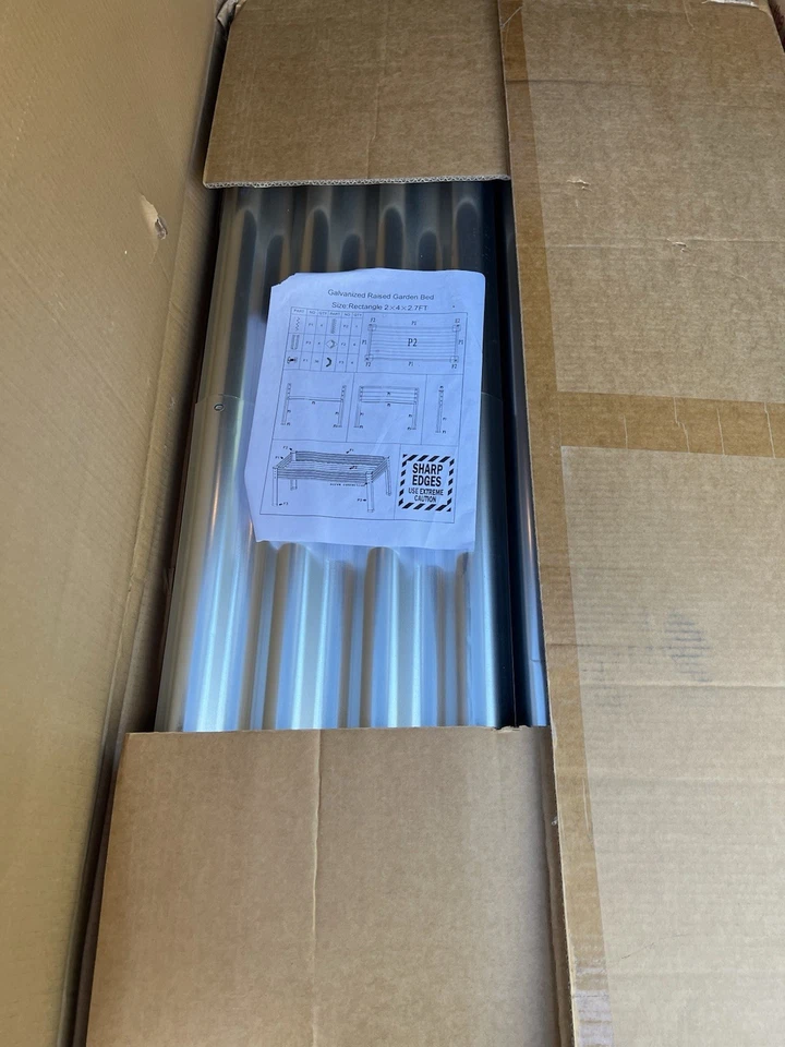 New Galvanized Garden Bed Kit in Silver - Image 2 of 3