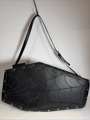 Dolls Kill Dead Weight Coffin Gothic 26  Weekender Vampire Luggage Carry-All