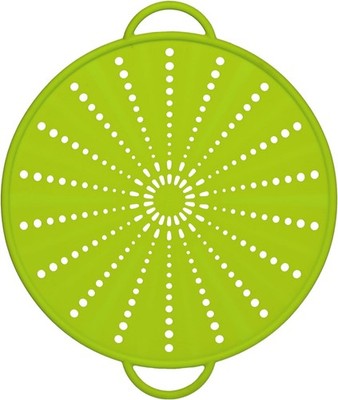 Emsa 514558 Spritzschutz, Ø 31 cm, Silikon, Grün, Smart Kitchen, Küchen Zubehör