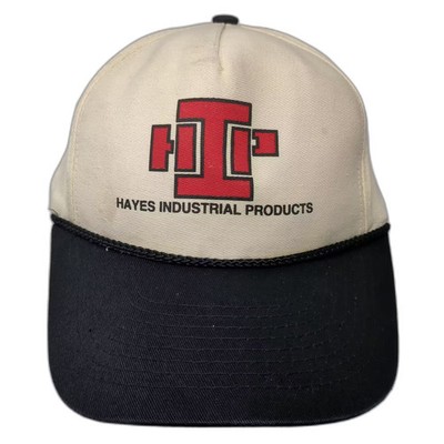 Mohr's 5 Panel Hat Beige Black Hayes Industrial Products Logo Rope OS Snapback