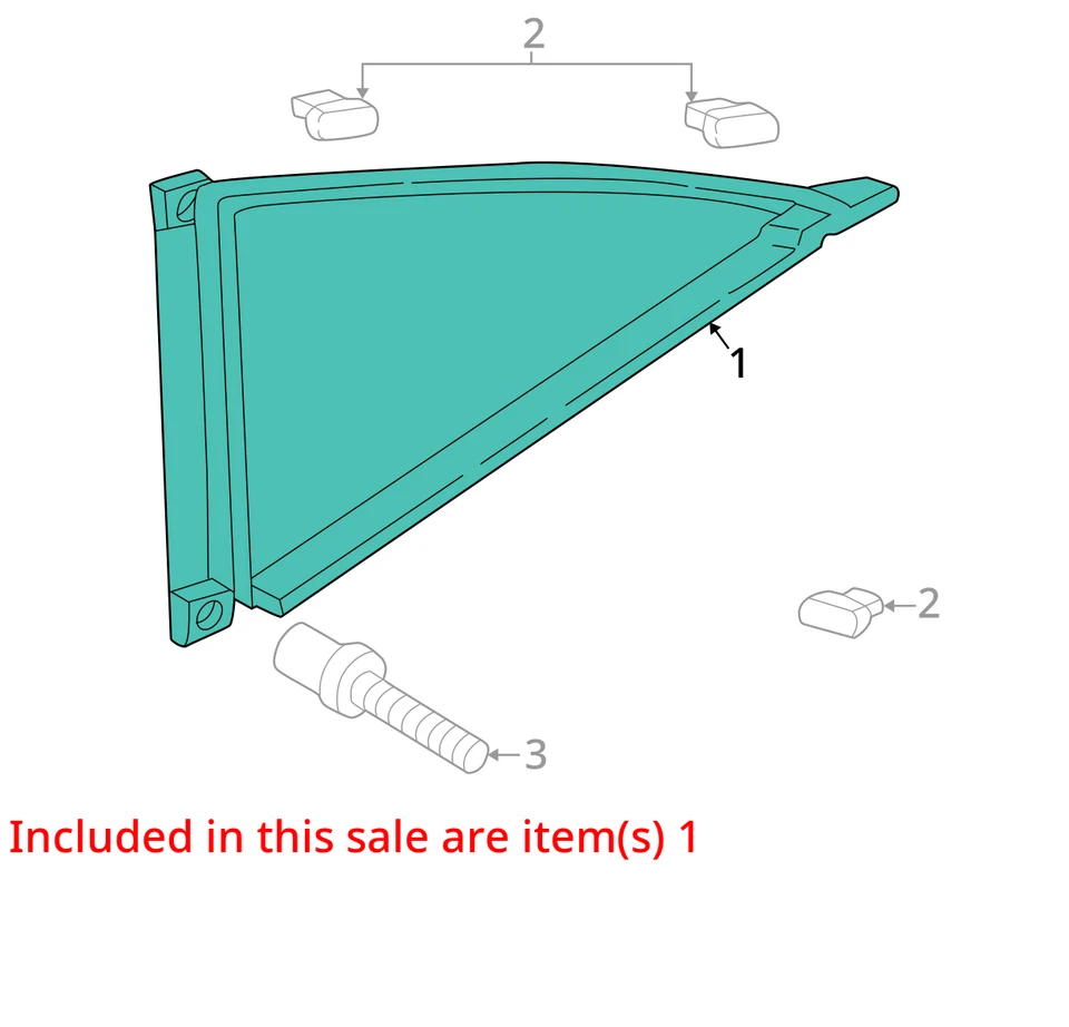 Quarter Glass/window AUDI TT Left 00 01 02 03 04 05 06 - Imagem 2 de 3