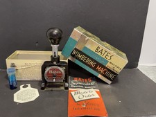 VTG c1965 BATES NUMBERING MACHINE STYLE E 6 W...