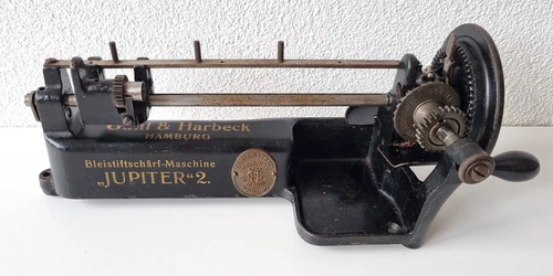 Antike "Jupiter 2" Bleistiftschärfmaschine Guhl & Harbeck - Original um 1930