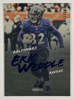 2018 Panini Luminance Blue /99 ERIC WEDDLE #77 Baltimore Ravens