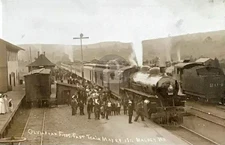 -First Fast Train May 29 1911 Malden Washington Depot RPPC Photo Postcard COPY