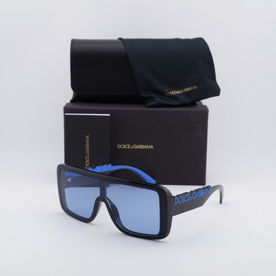 Dolce & Gabbana DG6204 501/80 Shiny Black/Blue 0-0-145 Sunglasses