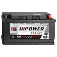 HR HiPower PKW Batterie 12V 95Ah Starterbatterie Autobatterie 590122072