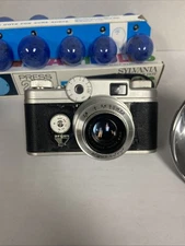 Argus C Four Film Camera Cintar 50mm f/2.8 Lens untested-with flash,bulbs case