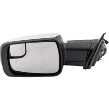 Mirror For 2019-2022 Ram 1500 LH Power Heated Power Fold Blind Spot Glass Chrome