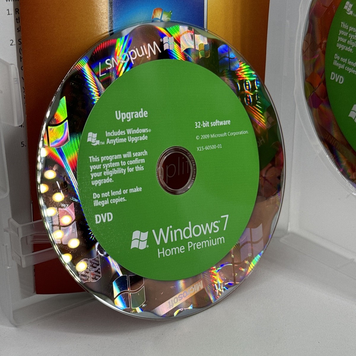 MICROSOFT WINDOWS 7 HOME PREMIUM 32-BIT AND 64 BIT WITH PRODUCT