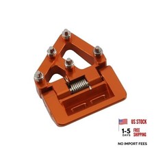 Motorcycle Folding Rear Brake Pedal Step Tip Plate,Dirt Bike CNC Rear Orange