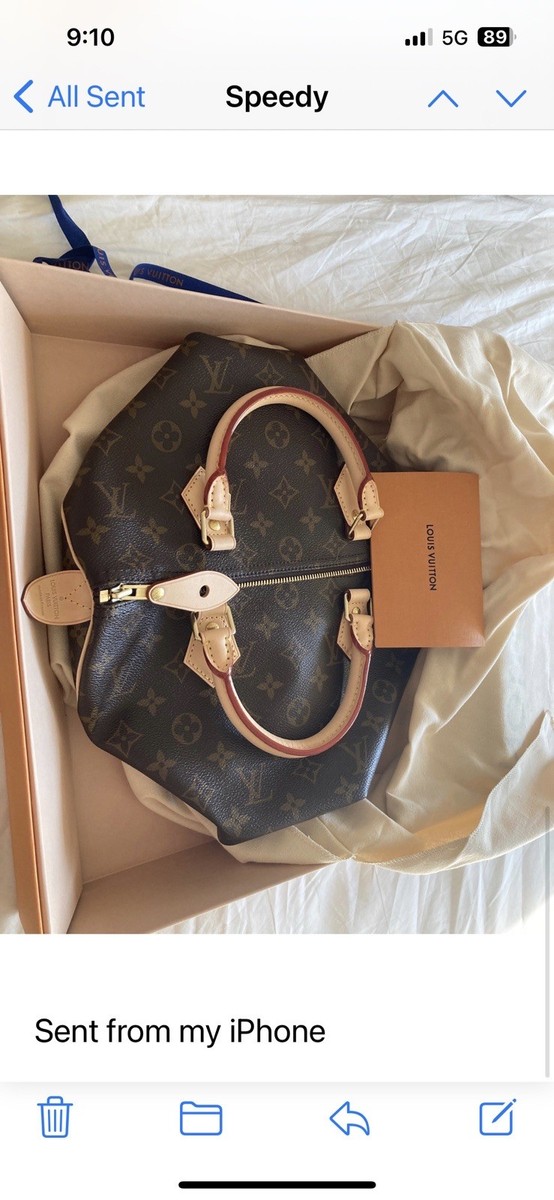 Louis Vuitton Speedy Shoulder Bag 30 Brown Canvas for sale online