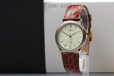 1992 Vintage !【N MINT/N Batt,Belt,Box】SEIKO Spirit 7N01-6370 Qz 