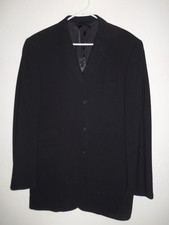 BA339 Burberry LIGHT CRISP WOOL BLACK 3 BUTTON BLAZER - 42L