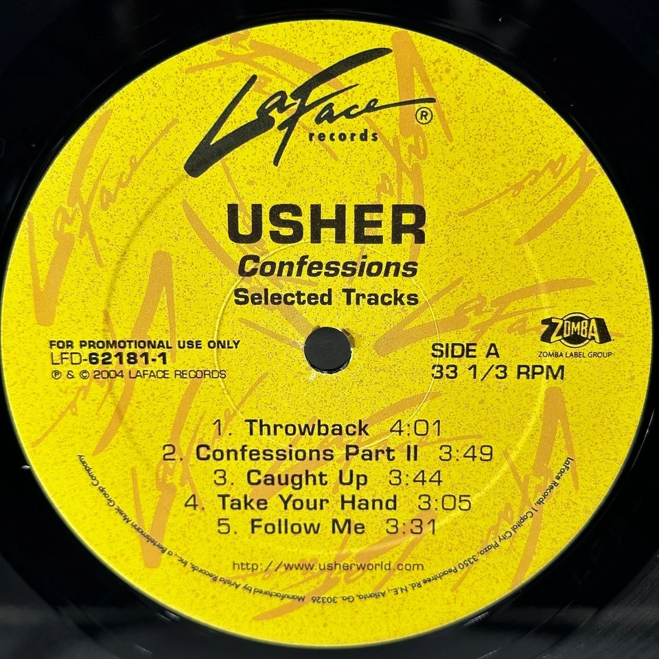 [Great Condition] Usher / Confessions (Selected Tracks) 2004 US Promo Vinyl - Image 4 of 4