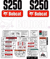Fits Bobcat S250 Decal Kit Skid Steer / safety decals 3M VINYL / FREE SHIPPING