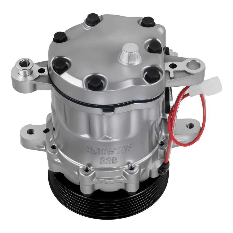 A/C AC Compressor w / 6-Groove Pulley For Sanden SD7 Style Serpentine ...