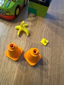LEGO DUPLO Rally Car 10589 Octan Racing Set with Car, Trophy, and Cones