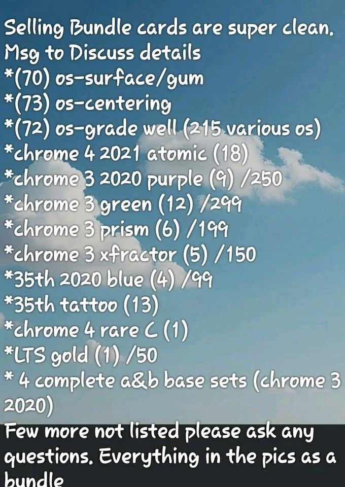 Gpk OS Lot. Contains 1/1, Rare C, CHROME NUMBERED and 4 Complete Base Read Desc! - Image 2 of 4