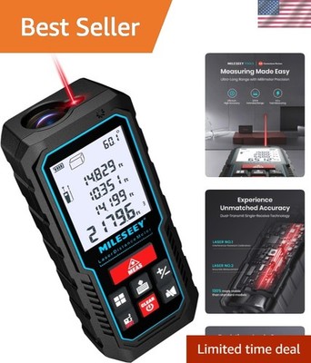 High-Accuracy 229ft Digital Laser Measure - Area & Volume Calculation included