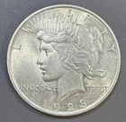 1923 Peace Dollar, Philadelphia Mint, Brilliant Uncirculated, 90% Silver content